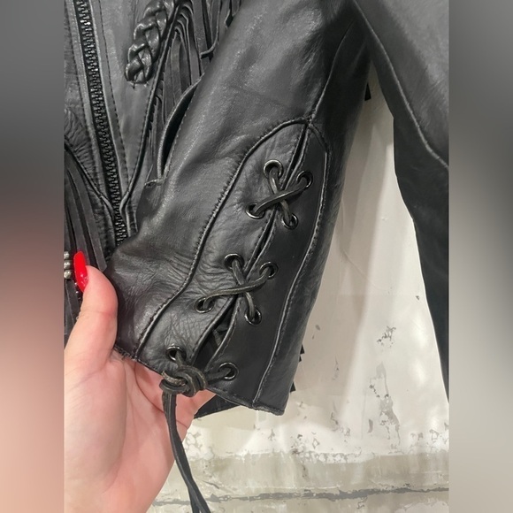 FRINGE leather Jacket - Picture 3 of 7
